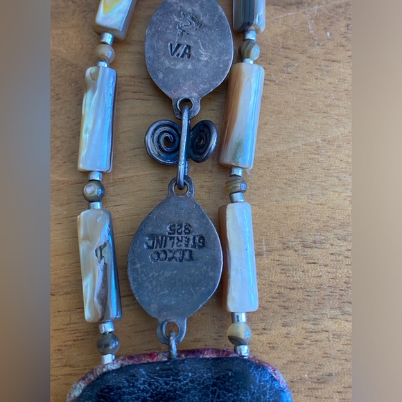 Beautiful Vintage Taxco Sterling 925 and Abalone Bracelet - Picture 12 of 15